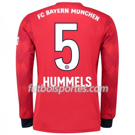 Camisetas Bayern de Múnich Hummels 5 Primera Equipacion 2018/2019 Manga Larga